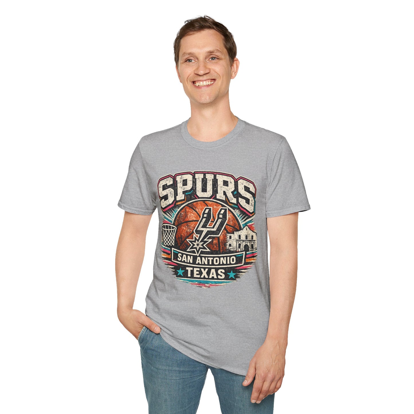 Spurs San Antonio Basketball T‑Shirt — Retro Texas City Pride