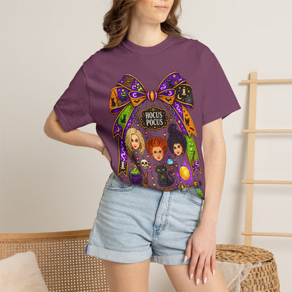 Hocus Pocus Witch Sisters T-Shirt — Halloween Bow Graphic Tee
