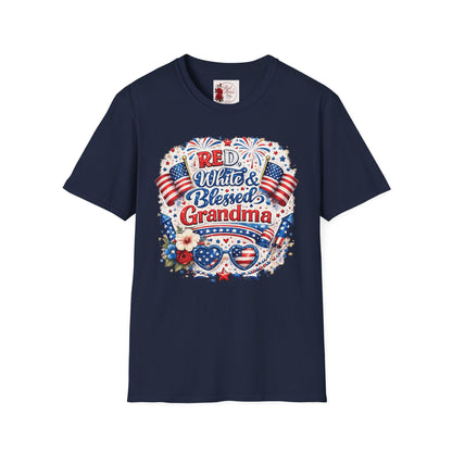 Red White & Blessed Grandma T-Shirt — Patriotic 4th of July Gift