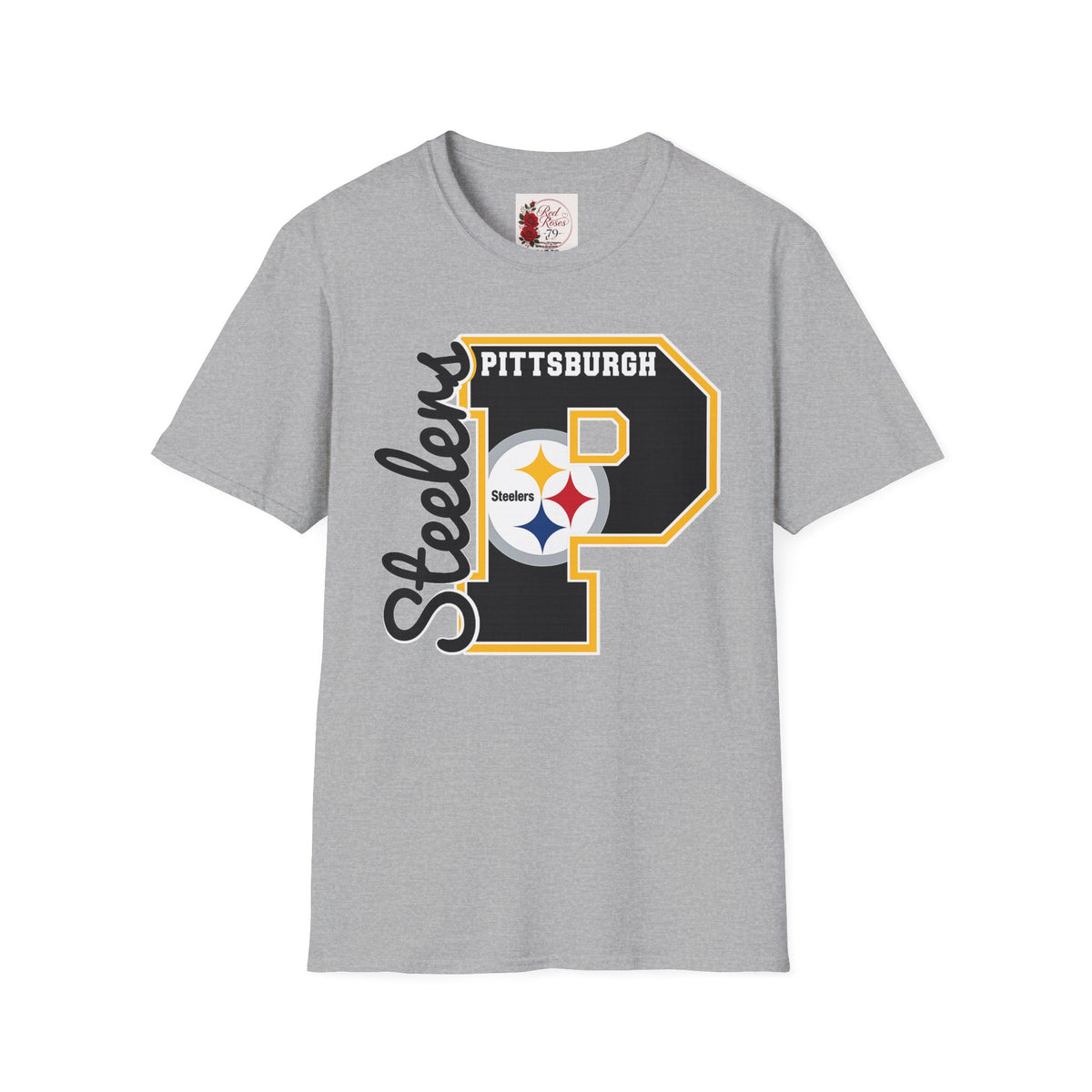 Pittsburgh Steelers P Letter T-Shirt – Retro Team Logo Tee
