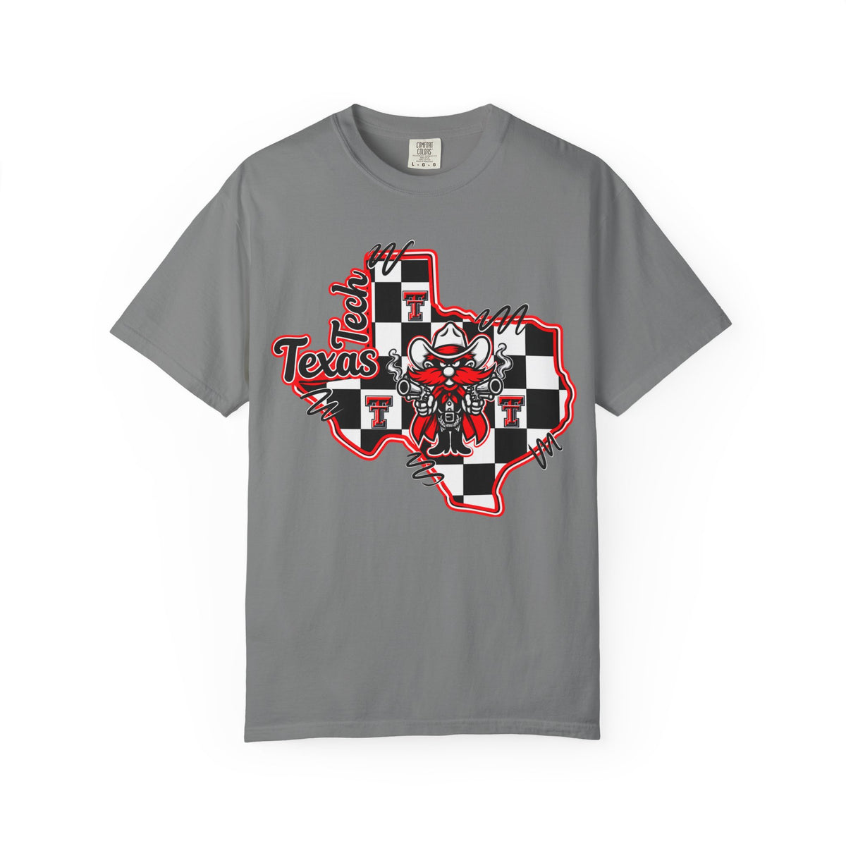 Texas Checkered Bull T-Shirt — Retro Cowboy State Graphic Tee