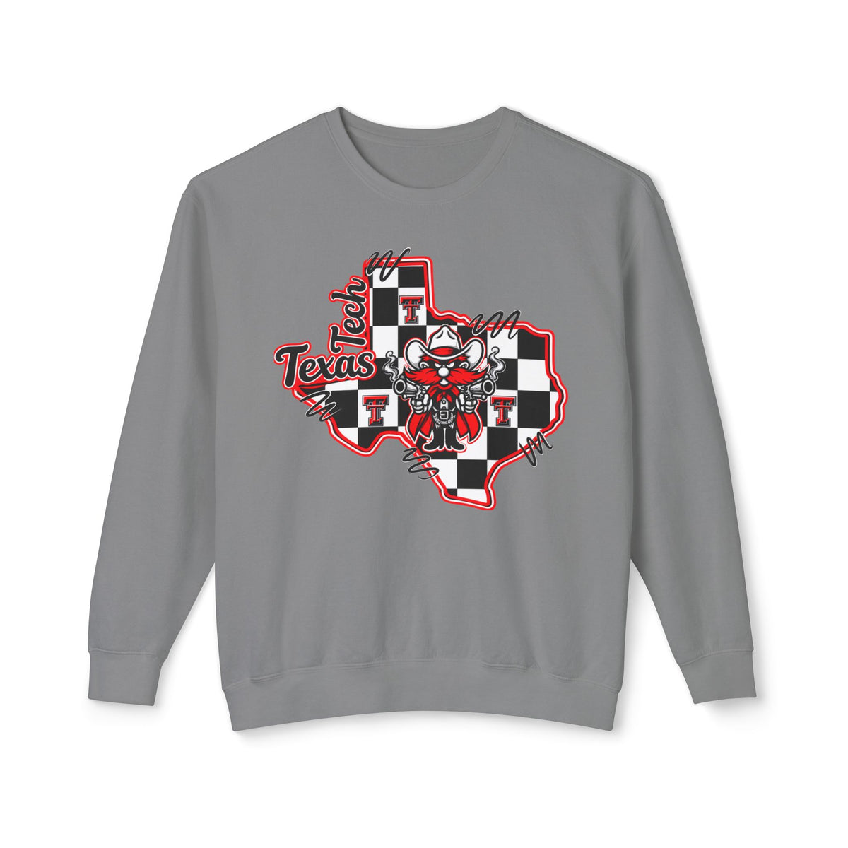 Texas Checkerboard Cowboy Crewneck Sweatshirt