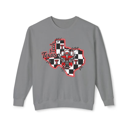 Texas Checkerboard Cowboy Crewneck Sweatshirt