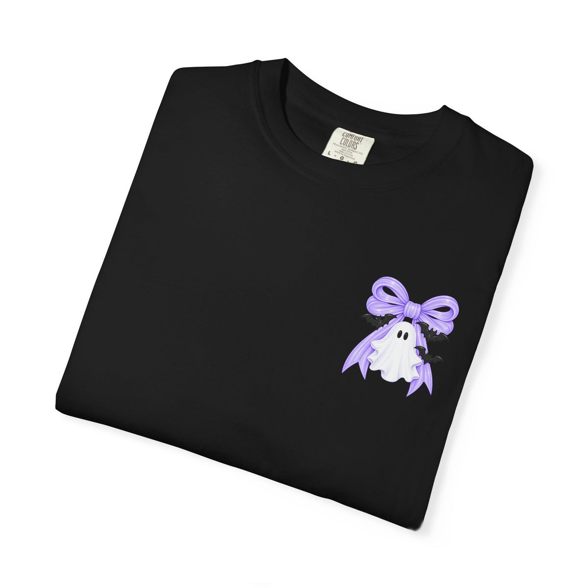 Spooky Season T-Shirt — Cute Purple Bow Ghosts Halloween Tee