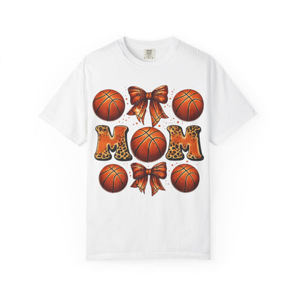 Basketball Mom T‑Shirt — Leopard Print Hoops Mother's Day Tee