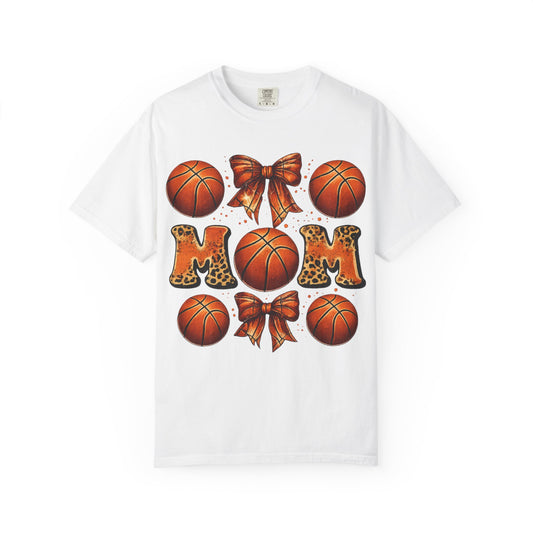 Basketball Mom T‑Shirt — Leopard Print Hoops Mother's Day Tee