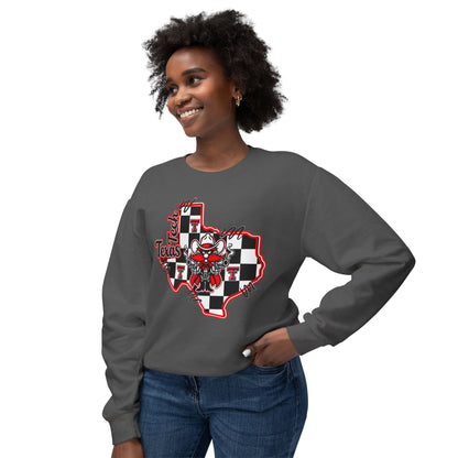 Texas Checkerboard Cowboy Crewneck Sweatshirt