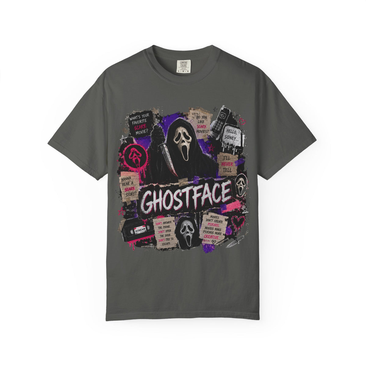 Ghostface Graphic T-Shirt — Horror Movie Scream Mask Tee