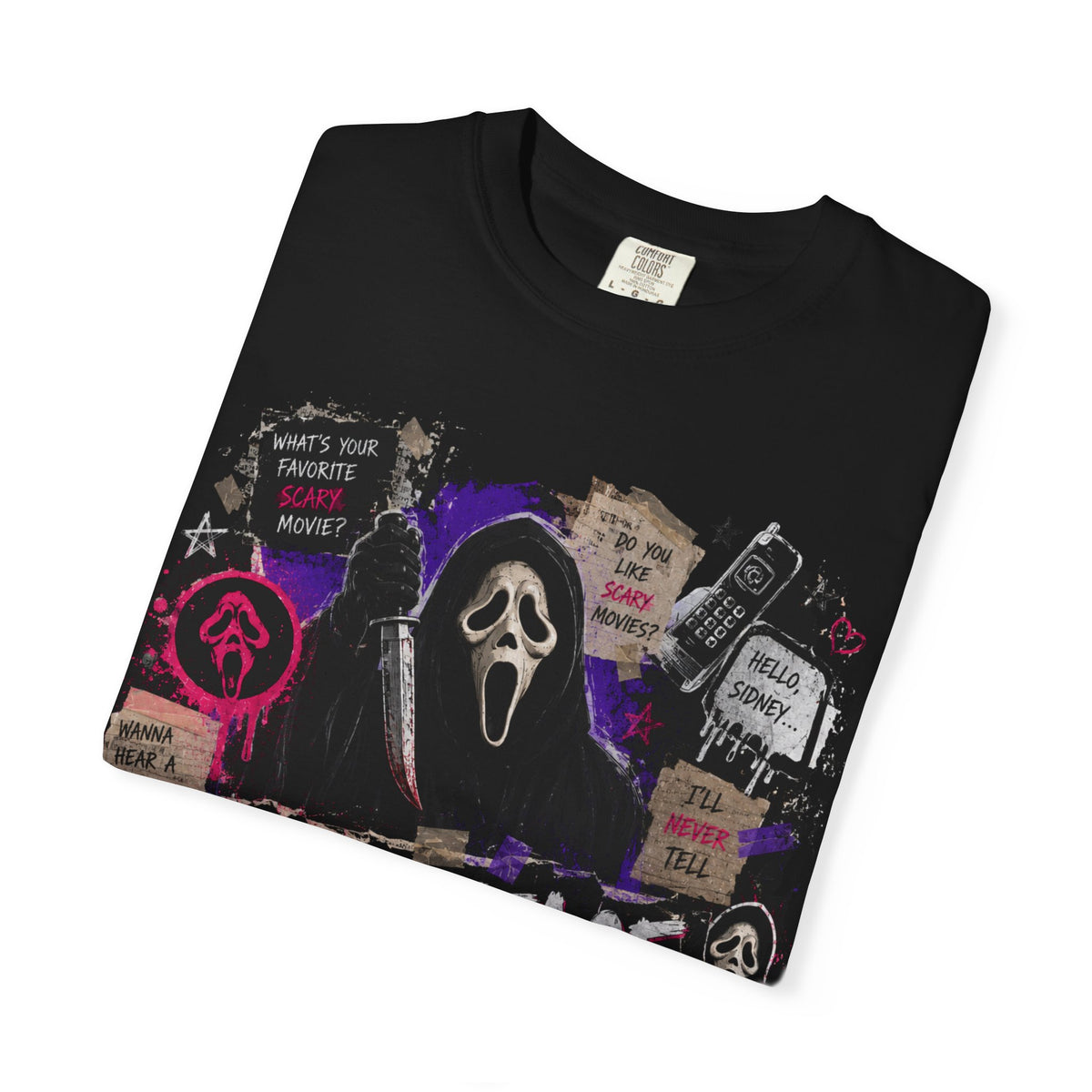 Ghostface Graphic T-Shirt — Horror Movie Scream Mask Tee