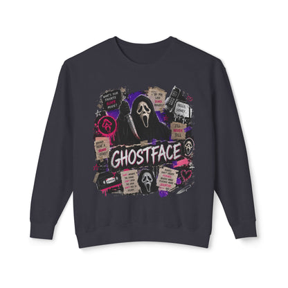 Ghostface Crewneck Sweatshirt – Halloween Horror Mask Graphic