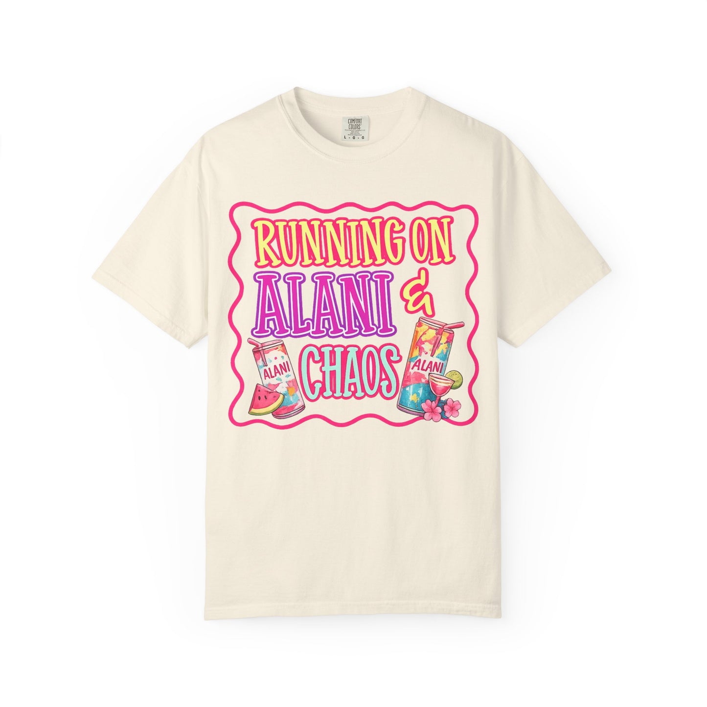 T-Shirt — "Running on Alani & Chaos" Graphic Tee