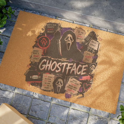 Ghostface Halloween Doormat — Horror Movie Welcome Mat