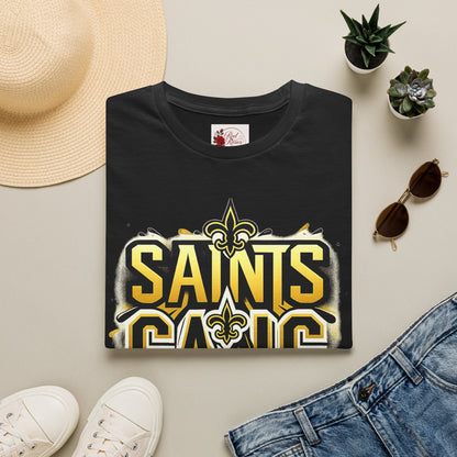 Saints Gang T-Shirt — New Orleans Football Fan Tee with Fleur-de-Lis Graphic