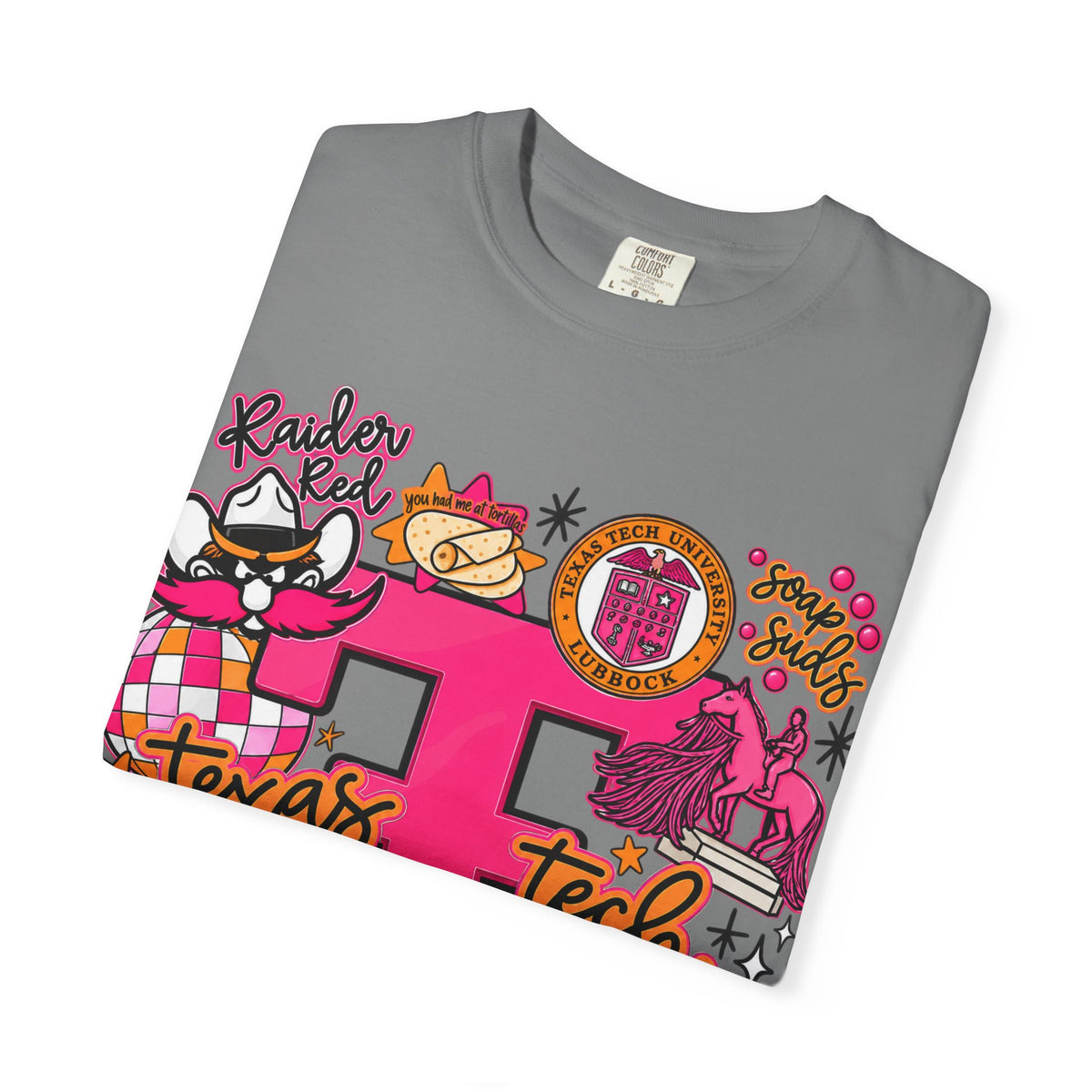 Texas Tech Collage T-Shirt — Red Raiders Icons & 'Wreck ’Em' Graphic