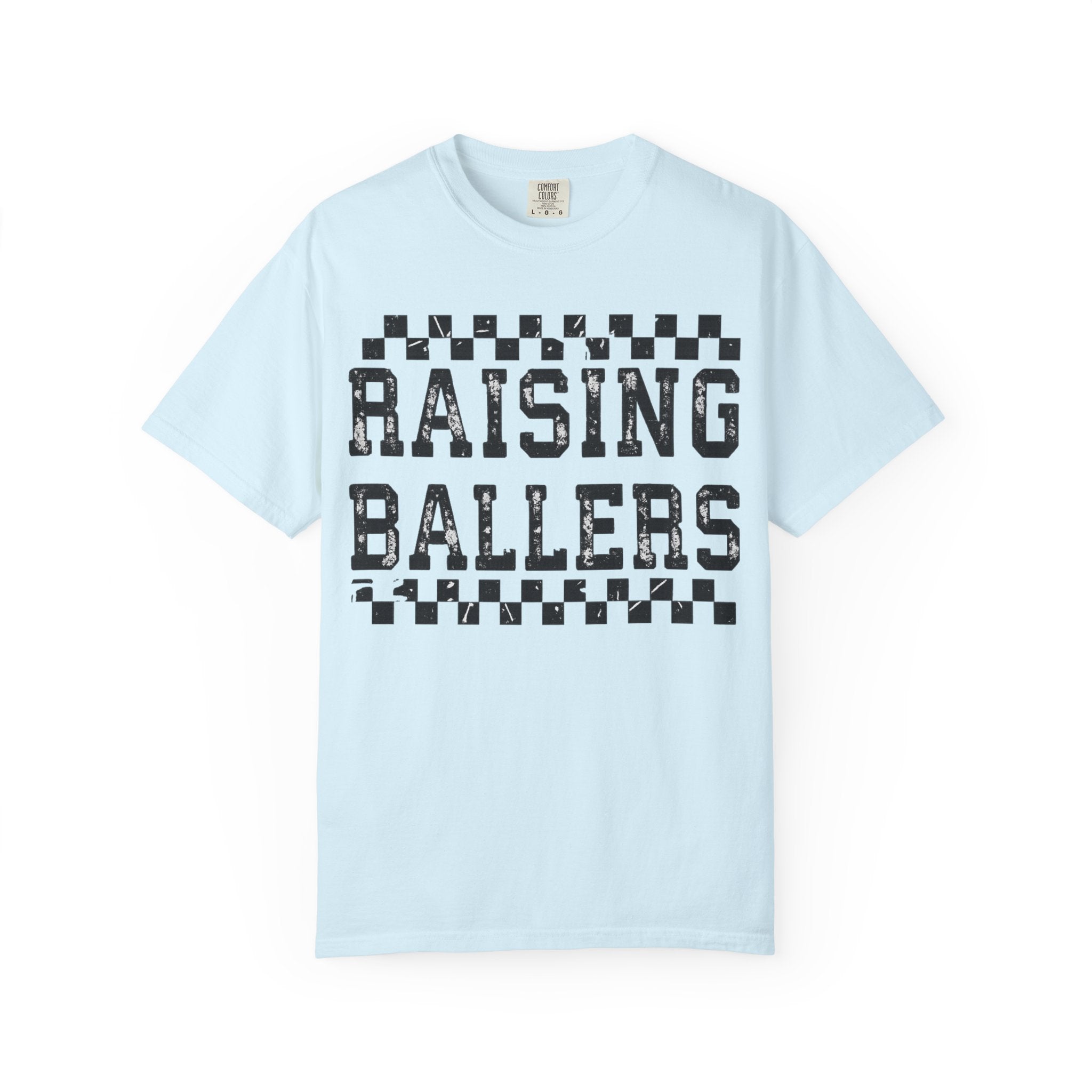 Raising Ballers T-Shirt — Vintage Checkerboard Kids Basketball Parent Tee