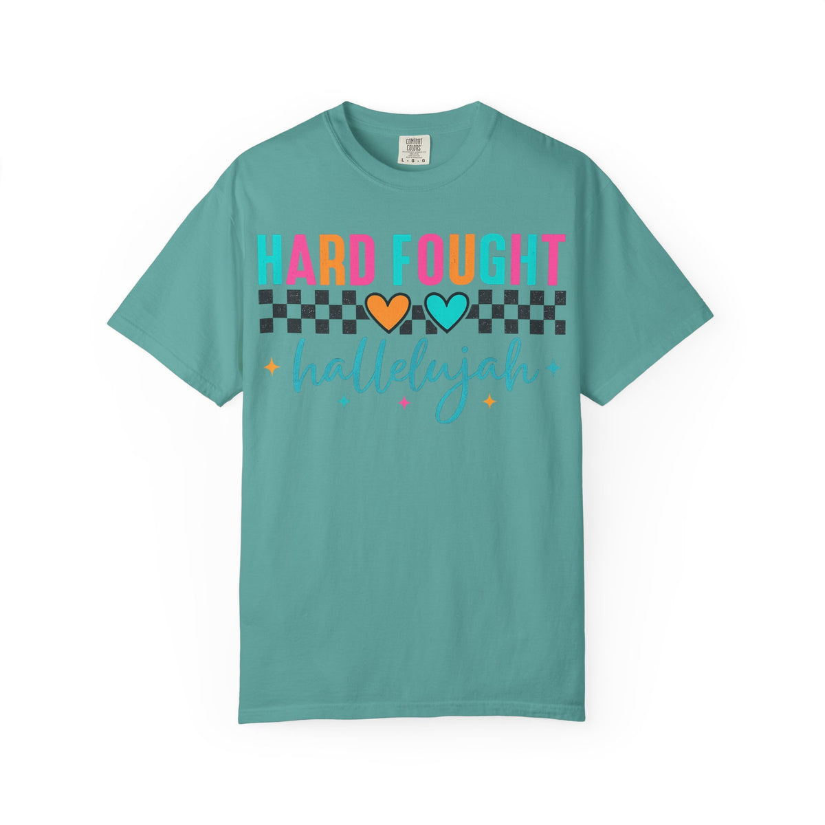 Hard Fought Hallelujah T-Shirt — Inspirational Retro Heart Graphic Tee
