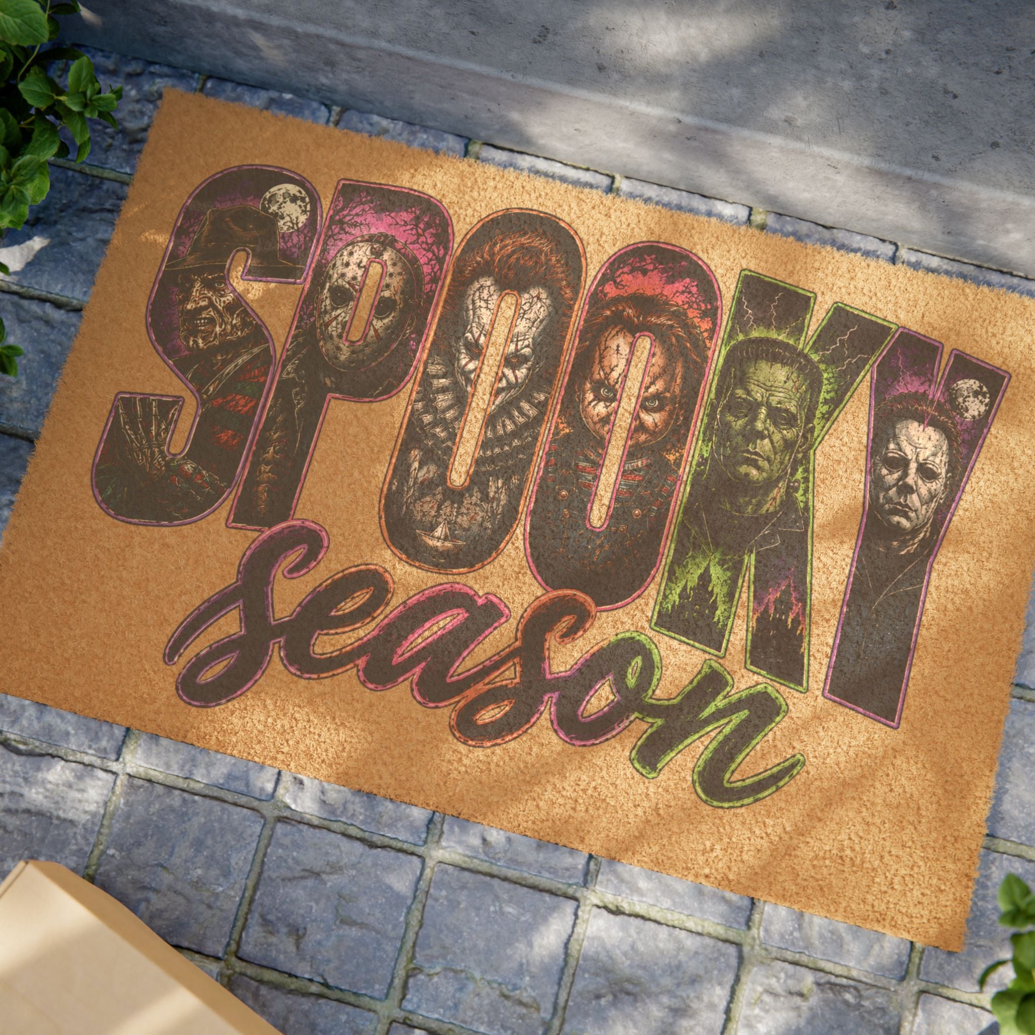 Spooky Season Doormat - Halloween Horror Movie Welcome Mat