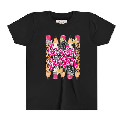 Kindergarten Leopard Pencil Youth T-Shirt