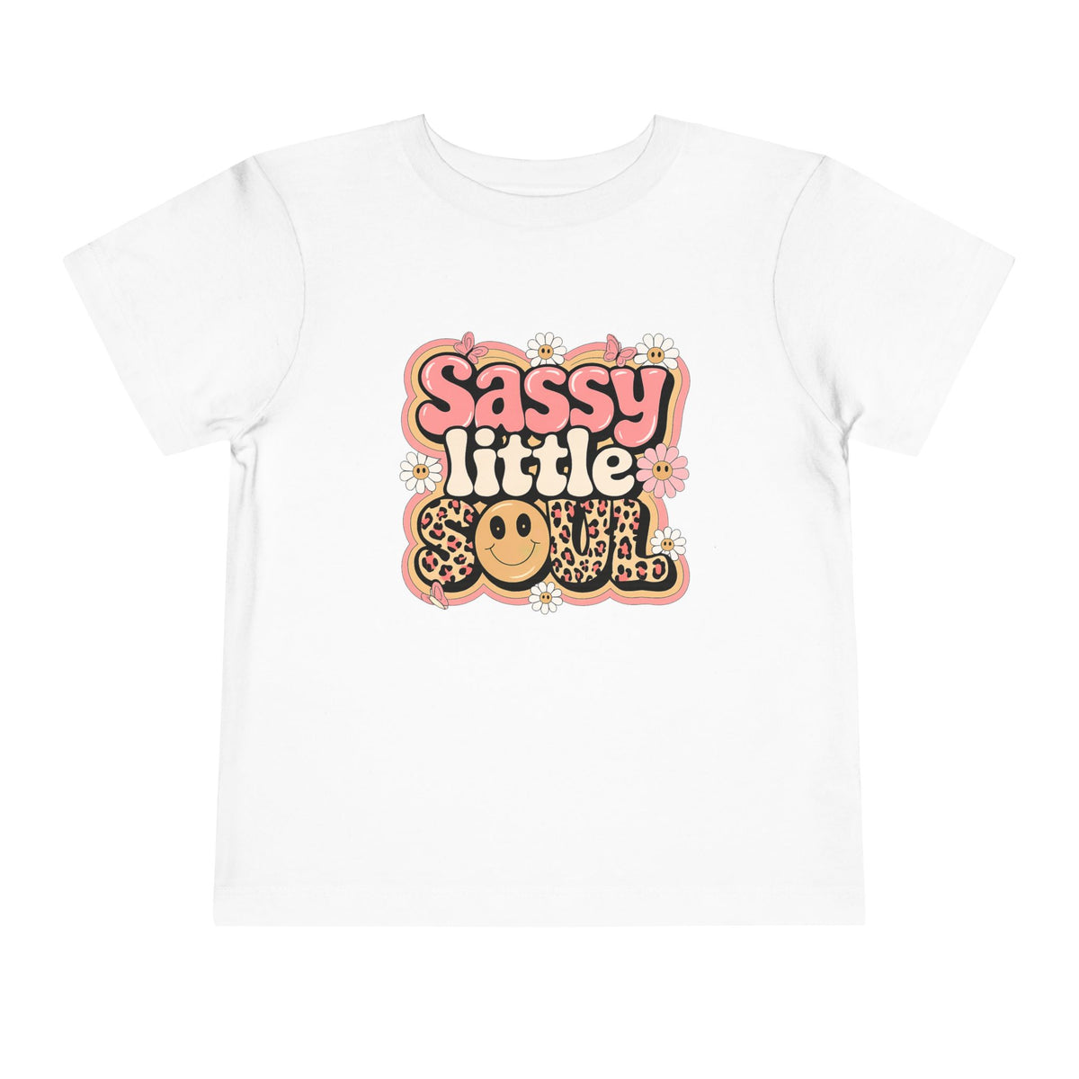 Toddler Tee — "Sassy Little Soul" Retro Flower Power Graphic
