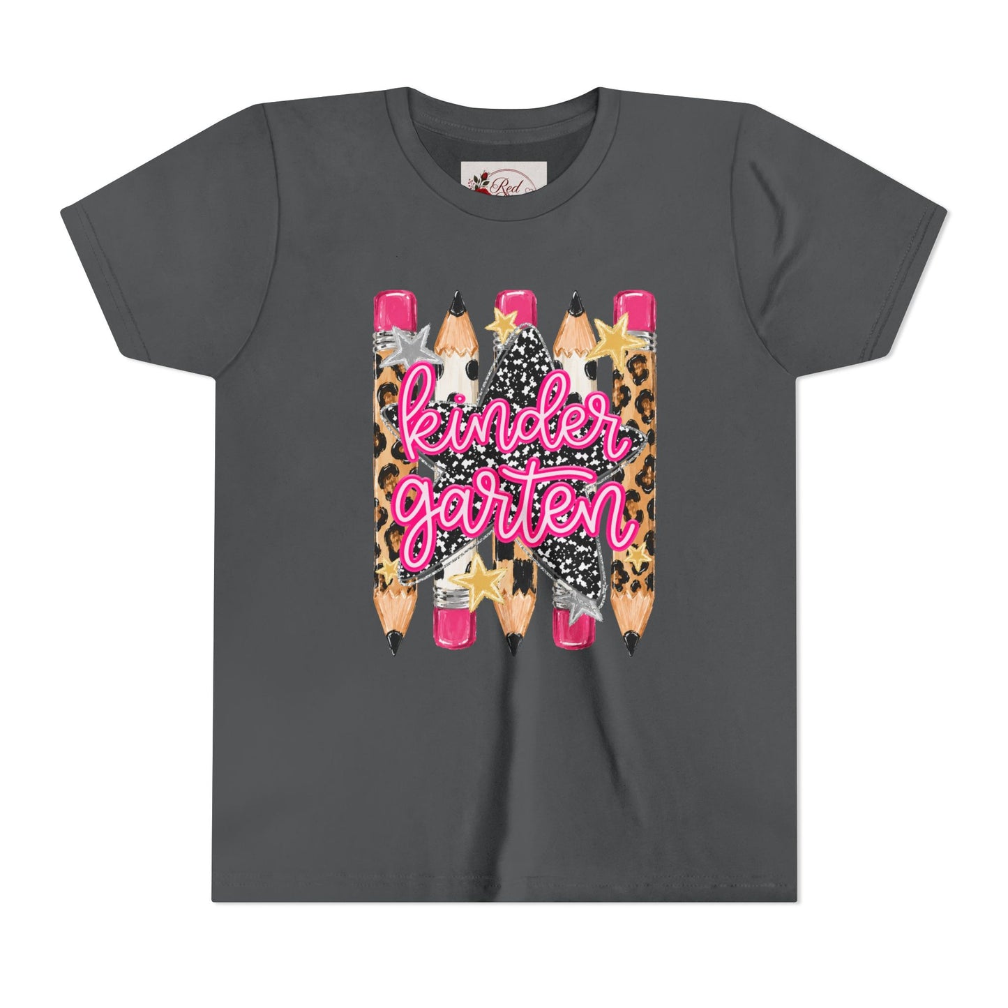 Kindergarten Leopard Pencil Youth T-Shirt