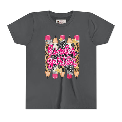Kindergarten Leopard Pencil Youth T-Shirt