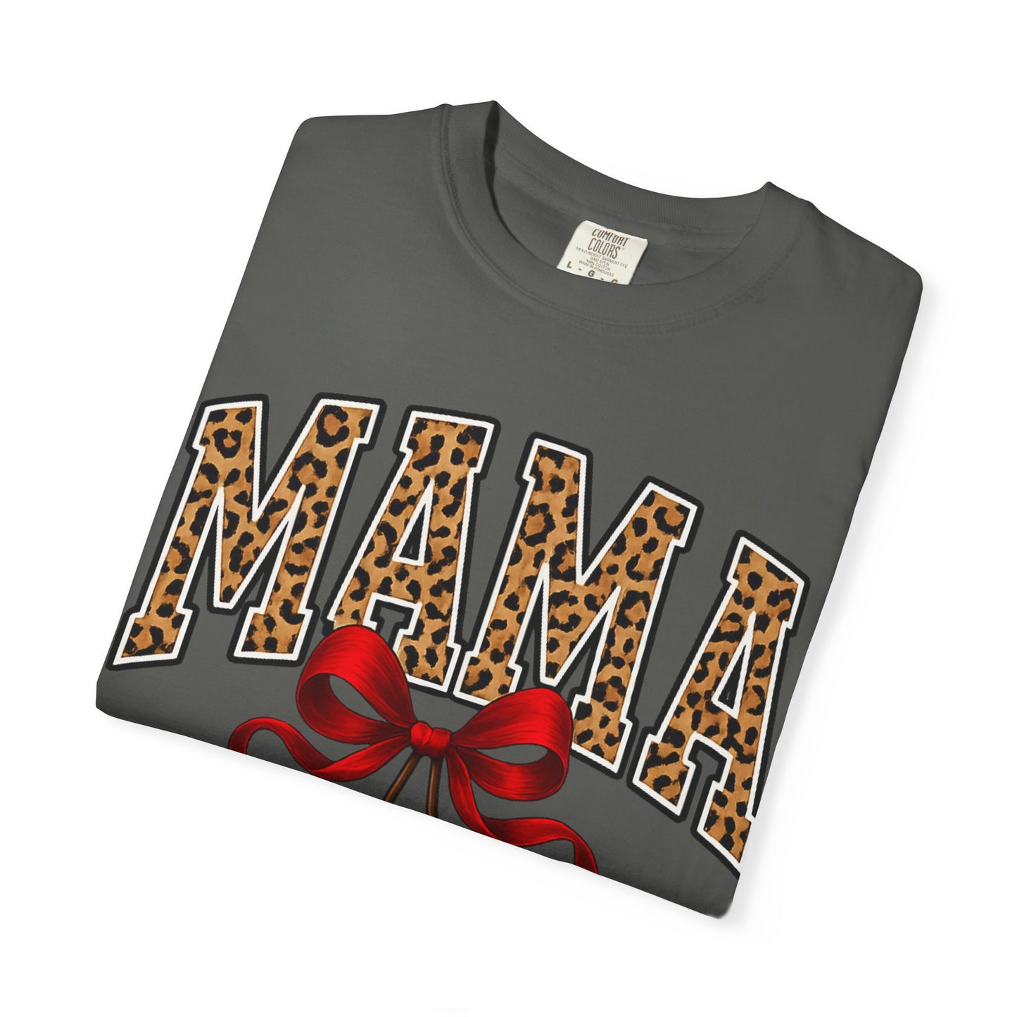 Mama Leopard Letters with Cherries T-Shirt