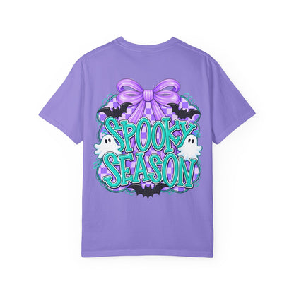 Spooky Season T-Shirt — Cute Purple Bow Ghosts Halloween Tee