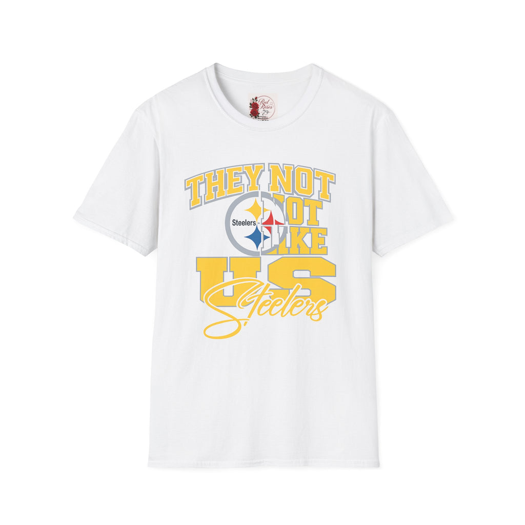 They Not Like Us Steelers T-Shirt — Vintage Yellow NFL Fan Tee