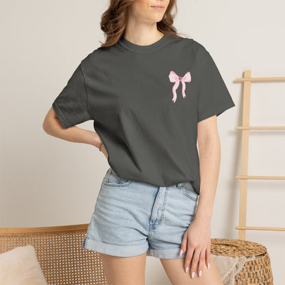 T-shirt — "Love Like Jesus" Pastel Cross & Bow Graphic
