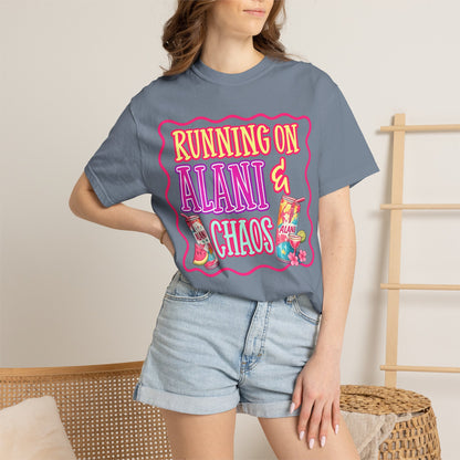 T-Shirt — "Running on Alani & Chaos" Graphic Tee