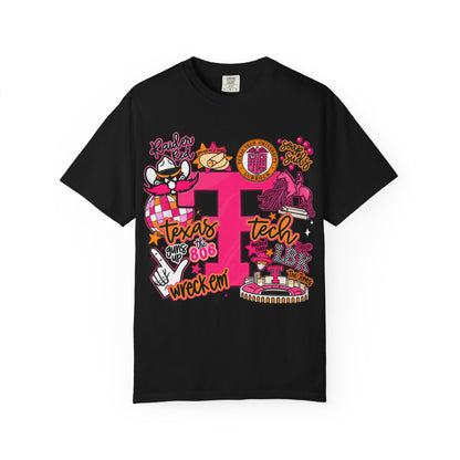 Texas Tech Collage T-Shirt — Red Raiders Icons & 'Wreck ’Em' Graphic