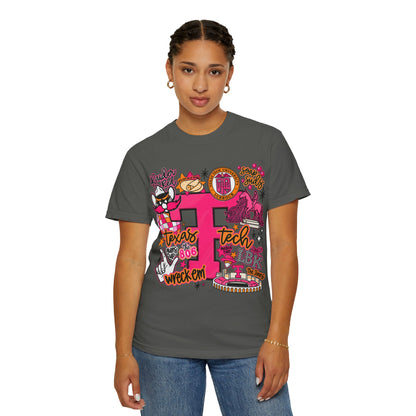 Texas Tech Collage T-Shirt — Red Raiders Icons & 'Wreck ’Em' Graphic