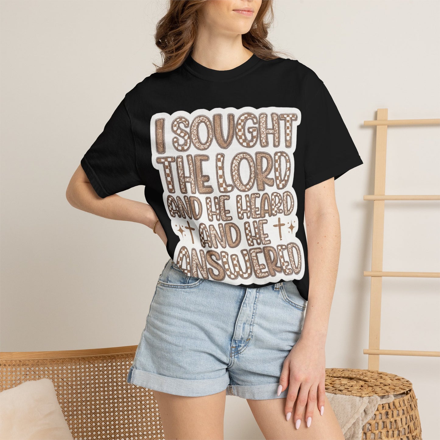 I Sought The Lord Christian T‑Shirt — Inspirational Faith Tee