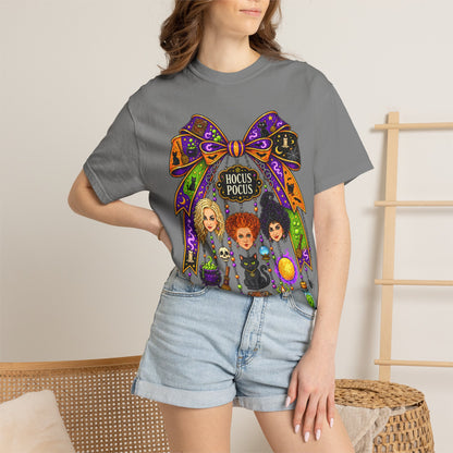 Hocus Pocus Witch Sisters T-Shirt — Halloween Bow Graphic Tee