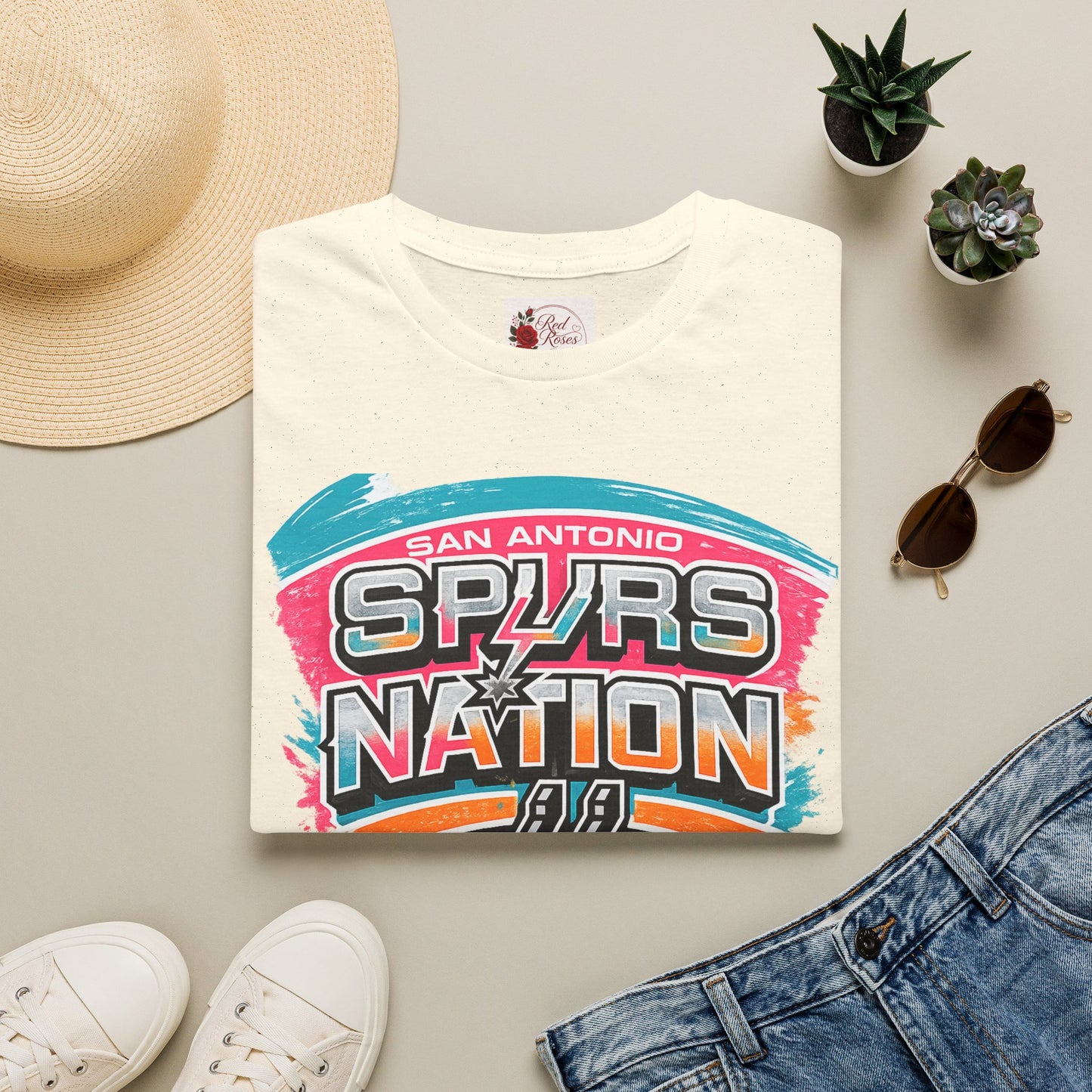 San Antonio Spurs Nation T-Shirt — Retro Brushstroke NBA Fan Tee