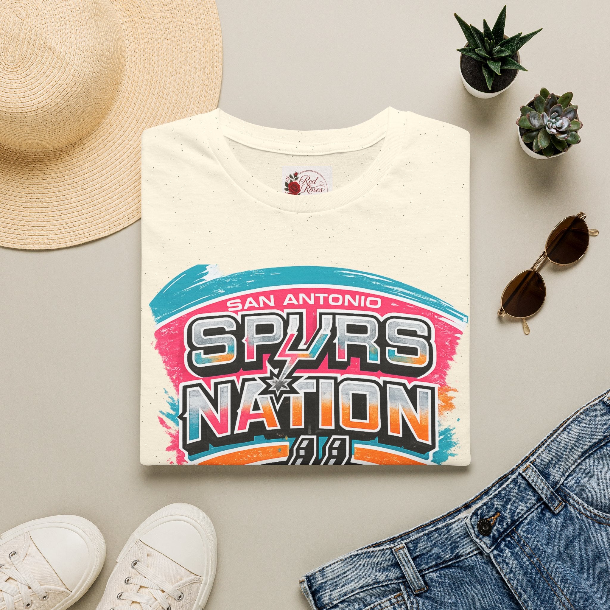 San Antonio Spurs Nation T-Shirt — Retro Brushstroke NBA Fan Tee