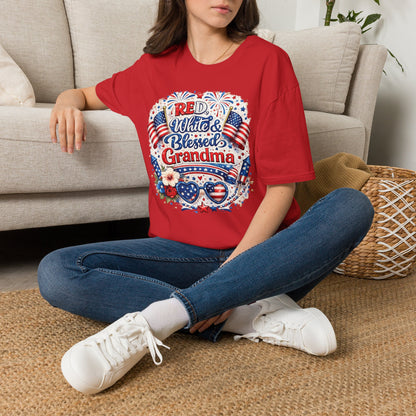 Red White & Blessed Grandma T-Shirt — Patriotic 4th of July Gift