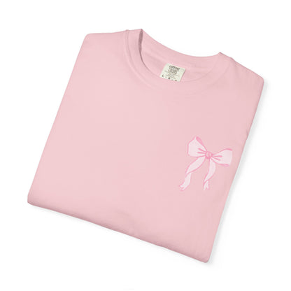 T-shirt — "Love Like Jesus" Pastel Cross & Bow Graphic