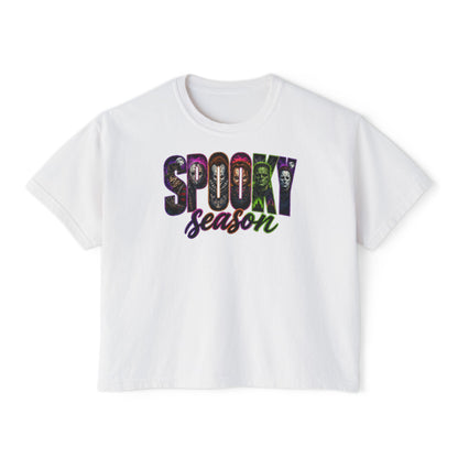 Spooky Season Boxy Tee – Halloween Graphic Women's Shirt