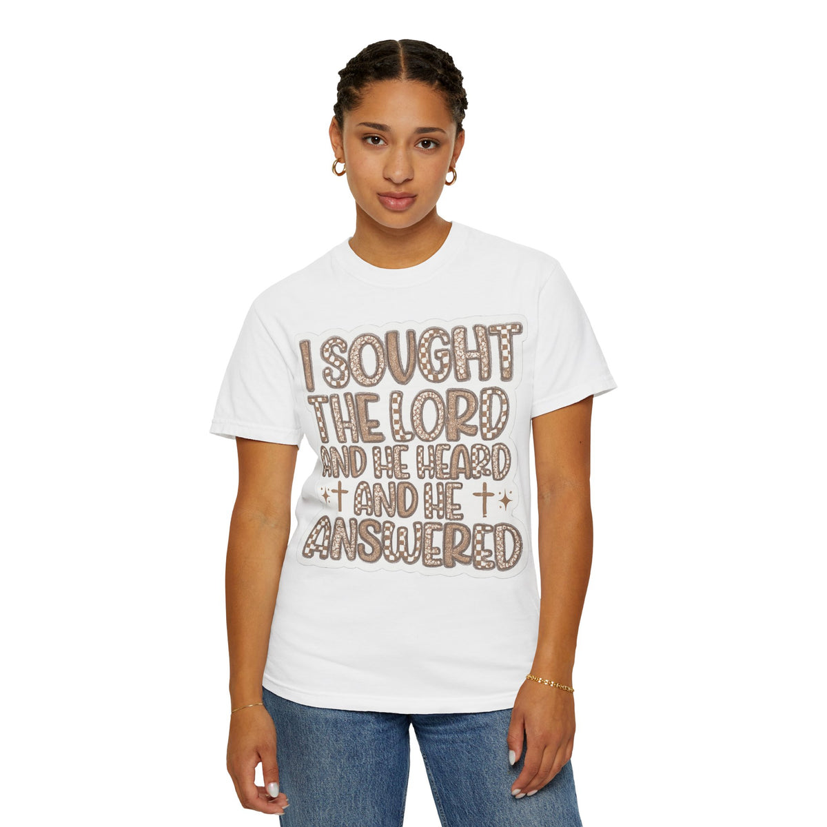 I Sought The Lord Christian T‑Shirt — Inspirational Faith Tee