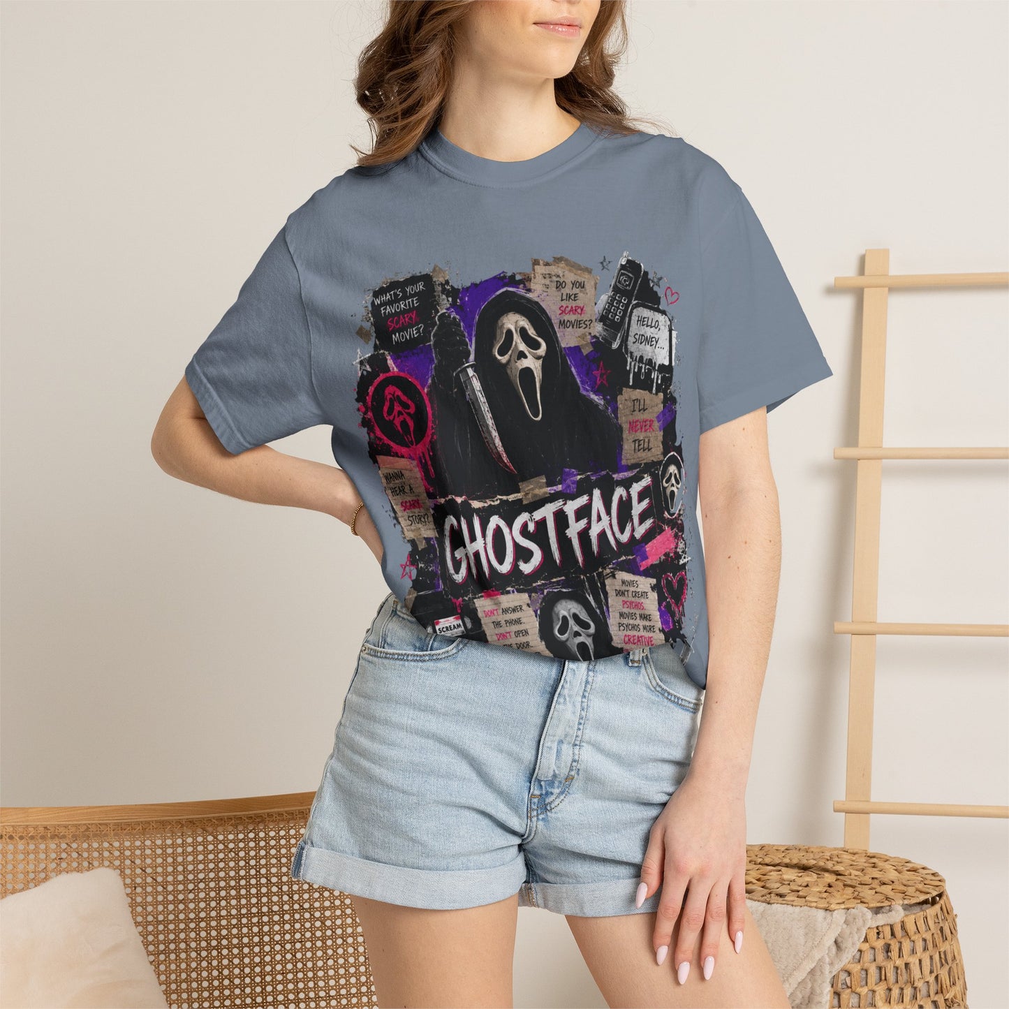 Ghostface Graphic T-Shirt — Horror Movie Scream Mask Tee