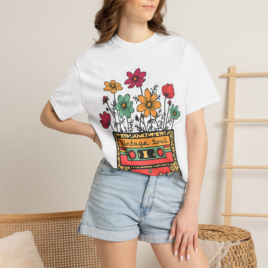 Vintage Soul Cassette Floral T-Shirt