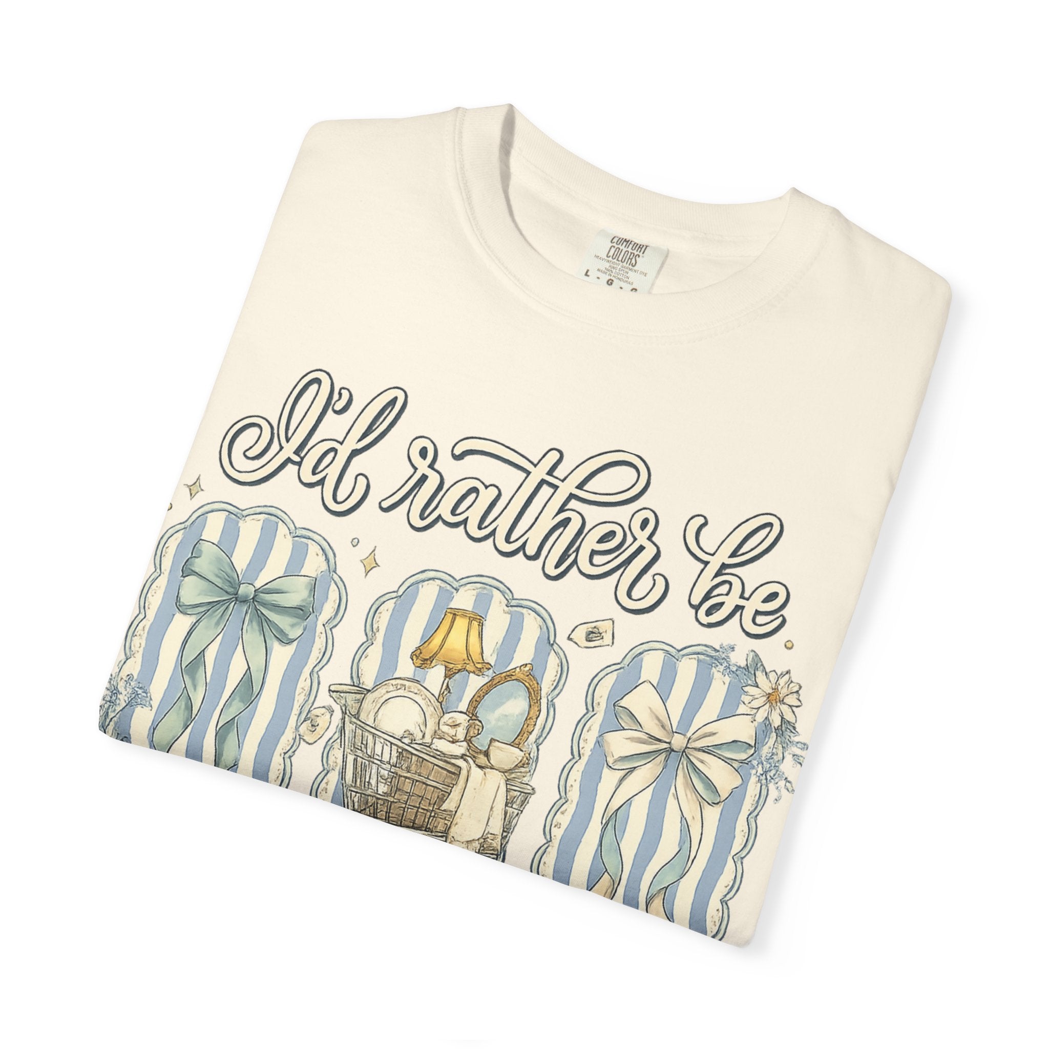 I'd Rather Be Thrifting T-Shirt — Vintage Cart Carton Graphic Tee for Thrift Lovers