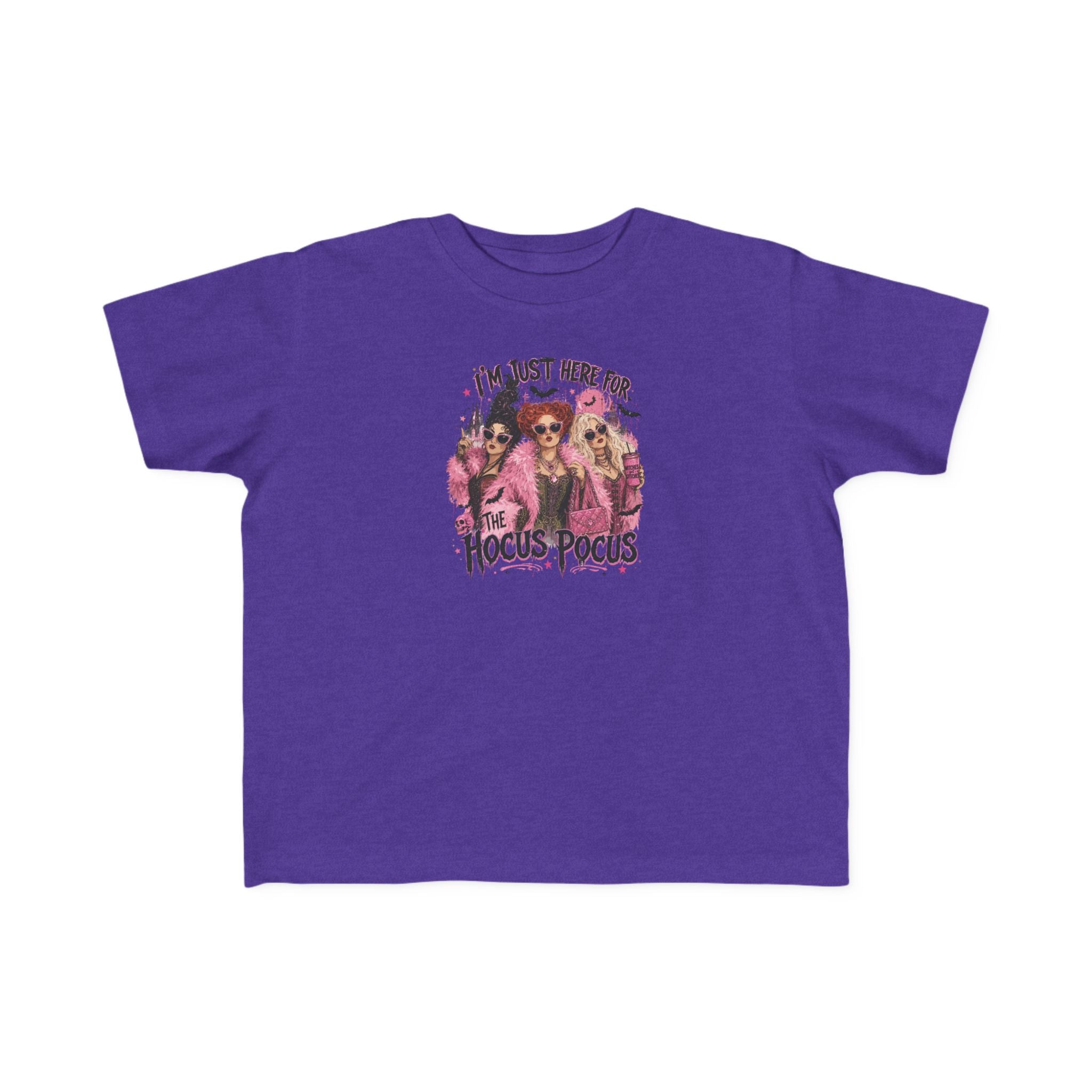Toddler Tee - "I'm Just Here for the Hocus Pocus" Halloween Witch Shirt