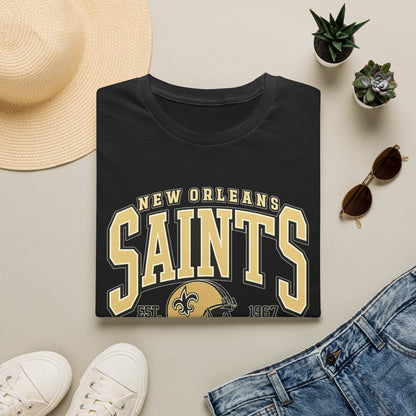 New Orleans Saints Football T-Shirt — Vintage Team Logo Tee