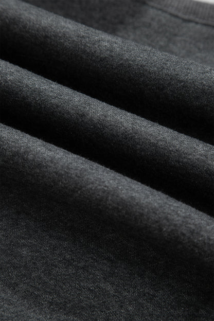 Carbon Grey Solid Colorblock Jogger Pants Set