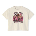 Hocus Pocus Women's Boxy Tee — "I'm Just Here for the Hocus Pocus" Halloween Shirt