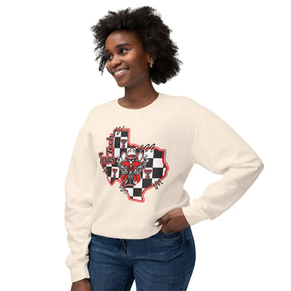 Texas Checkerboard Cowboy Crewneck Sweatshirt