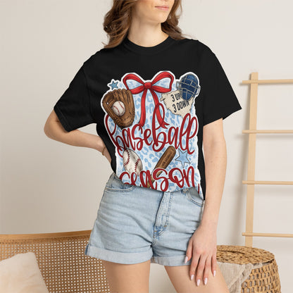 Baseball Season T-Shirt — Retro Gloves, Bat & Ball Sports Tee