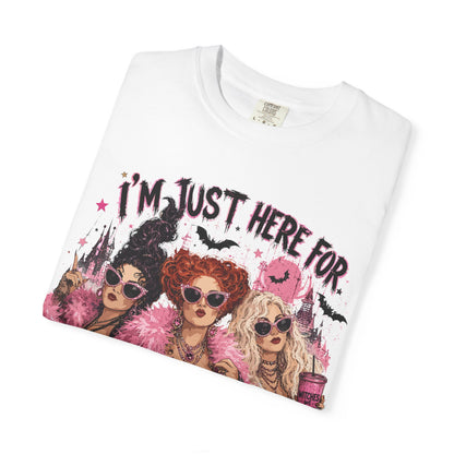 Hocus Pocus Movie Tee — "I'm Just Here for the Hocus Pocus" Halloween T‑Shirt